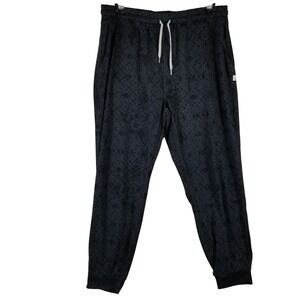 Vuori Ponto Performance Joggers Mens Charcoal Grey Heather Pattern Pants L